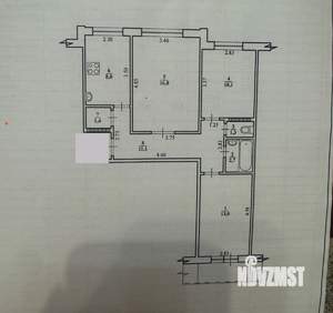 3-к квартира, вторичка, 64м2, 2/9 этаж