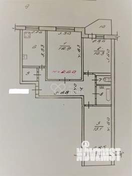 3-к квартира, вторичка, 64м2, 9/9 этаж