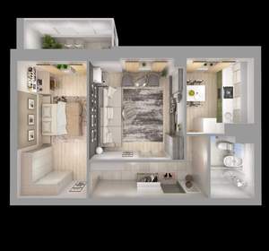 2-к квартира, вторичка, 59м2, 19/19 этаж