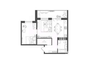 1-к квартира, строящийся дом, 50м2, 8/10 этаж