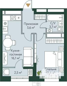 1-к квартира, вторичка, 41м2, 21/24 этаж