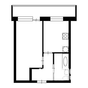 1-к квартира, вторичка, 38м2, 9/9 этаж