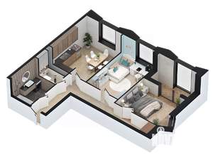2-к квартира, вторичка, 58м2, 6/21 этаж