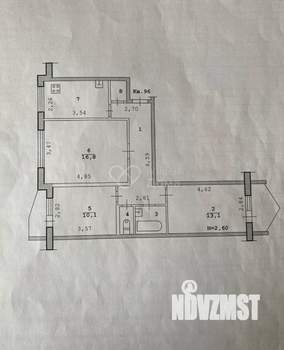 3-к квартира, вторичка, 64м2, 6/9 этаж