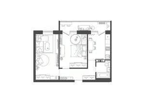 2-к квартира, строящийся дом, 52м2, 9/9 этаж