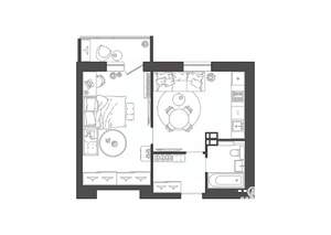 1-к квартира, строящийся дом, 41м2, 3/19 этаж