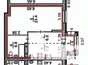 1-к квартира, вторичка, 47м2, 1/17 этаж