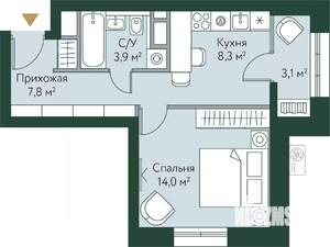 1-к квартира, вторичка, 37м2, 2/24 этаж