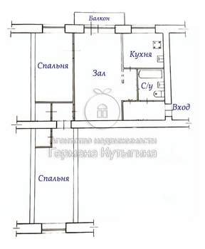 3-к квартира, вторичка, 56м2, 4/5 этаж