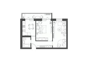 2-к квартира, строящийся дом, 52м2, 8/9 этаж