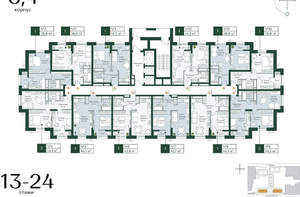 1-к квартира, вторичка, 41м2, 15/24 этаж