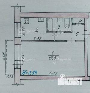 1-к квартира, вторичка, 34м2, 2/9 этаж