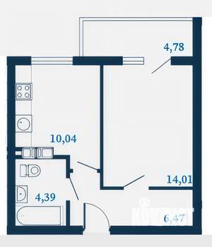 1-к квартира, вторичка, 37м2, 5/23 этаж
