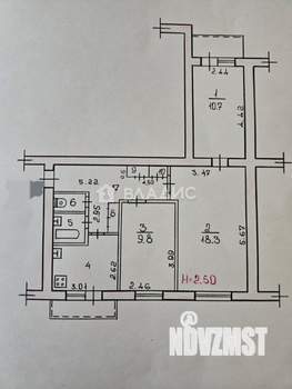 3-к квартира, вторичка, 61м2, 6/9 этаж