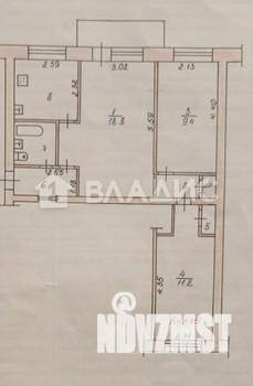 3-к квартира, вторичка, 55м2, 4/5 этаж
