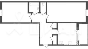 2-к квартира, вторичка, 52м2, 7/9 этаж