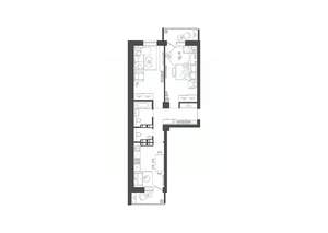 2-к квартира, строящийся дом, 61м2, 10/19 этаж