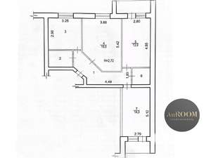 3-к квартира, вторичка, 74м2, 5/6 этаж