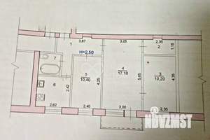 3-к квартира, вторичка, 56м2, 3/4 этаж