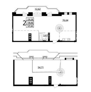 3-к квартира, сданный дом, 148м2, 7/7 этаж