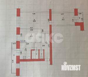 3-к квартира, вторичка, 61м2, 7/9 этаж