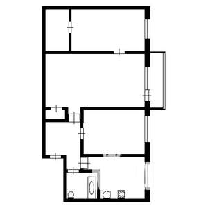 3-к квартира, вторичка, 58м2, 4/5 этаж