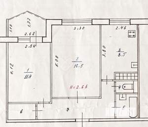 2-к квартира, вторичка, 50м2, 8/9 этаж