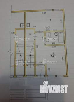 1-к квартира, вторичка, 36м2, 1/2 этаж