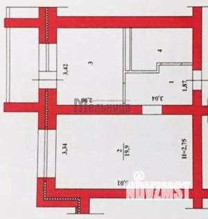1-к квартира, вторичка, 39м2, 4/6 этаж