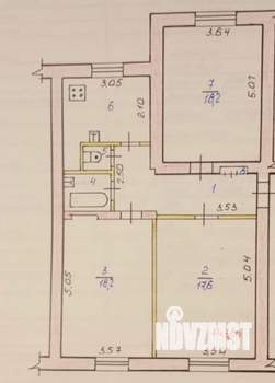 3-к квартира, вторичка, 73м2, 1/5 этаж