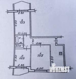 3-к квартира, вторичка, 65м2, 6/9 этаж