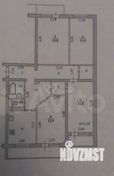 4-к квартира, вторичка, 90м2, 1/10 этаж