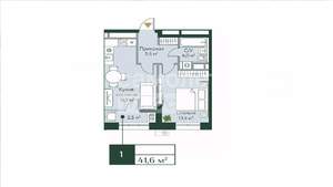 1-к квартира, вторичка, 42м2, 4/24 этаж