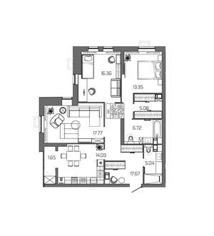 3-к квартира, вторичка, 98м2, 11/24 этаж