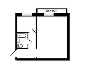 1-к квартира, вторичка, 32м2, 5/5 этаж