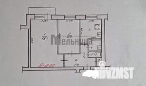 2-к квартира, вторичка, 46м2, 7/9 этаж