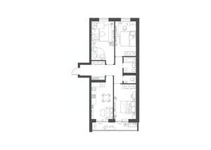 3-к квартира, строящийся дом, 83м2, 1/9 этаж