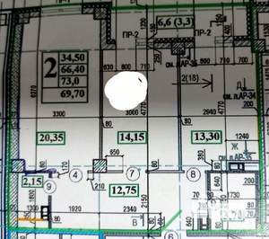 2-к квартира, вторичка, 73м2, 8/16 этаж