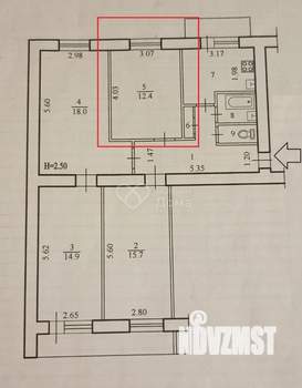 4-к квартира, вторичка, 12м2, 9/9 этаж