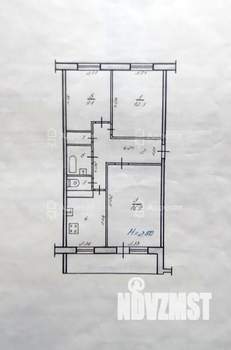3-к квартира, вторичка, 59м2, 5/5 этаж