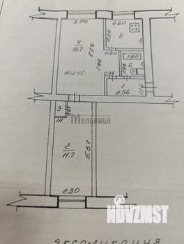 2-к квартира, вторичка, 44м2, 4/5 этаж
