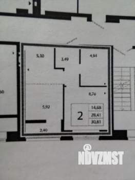 1-к квартира, вторичка, 31м2, 5/9 этаж