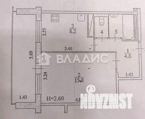 1-к квартира, вторичка, 33м2, 1/9 этаж