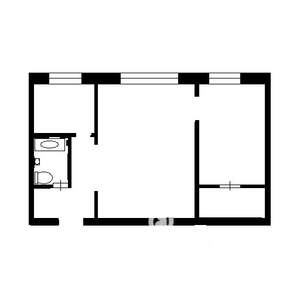 2-к квартира, вторичка, 47м2, 1/3 этаж