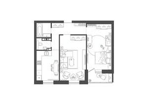 2-к квартира, строящийся дом, 58м2, 5/9 этаж