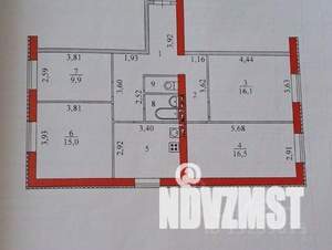 4-к квартира, вторичка, 88м2, 3/5 этаж