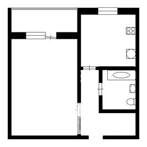 1-к квартира, вторичка, 33м2, 4/5 этаж
