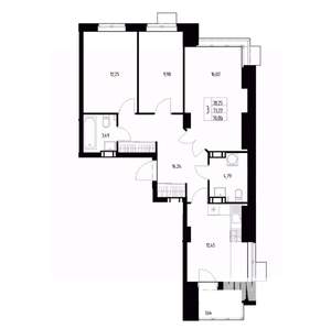 3-к квартира, вторичка, 85м2, 6/19 этаж