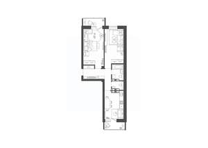 2-к квартира, строящийся дом, 61м2, 16/19 этаж