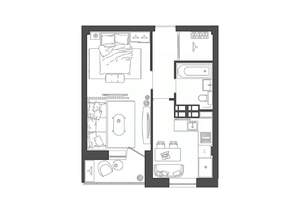 1-к квартира, строящийся дом, 37м2, 14/19 этаж
